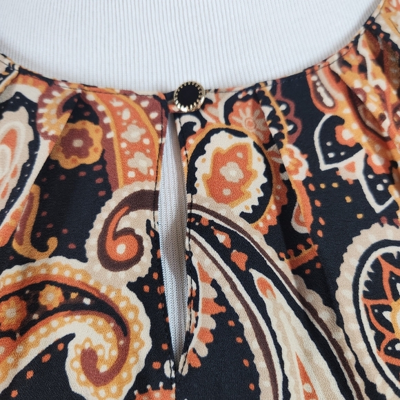 Liz Claiborne Paisley Print Dress. 3/4 sleeve Sz 18W - Picture 5 of 11